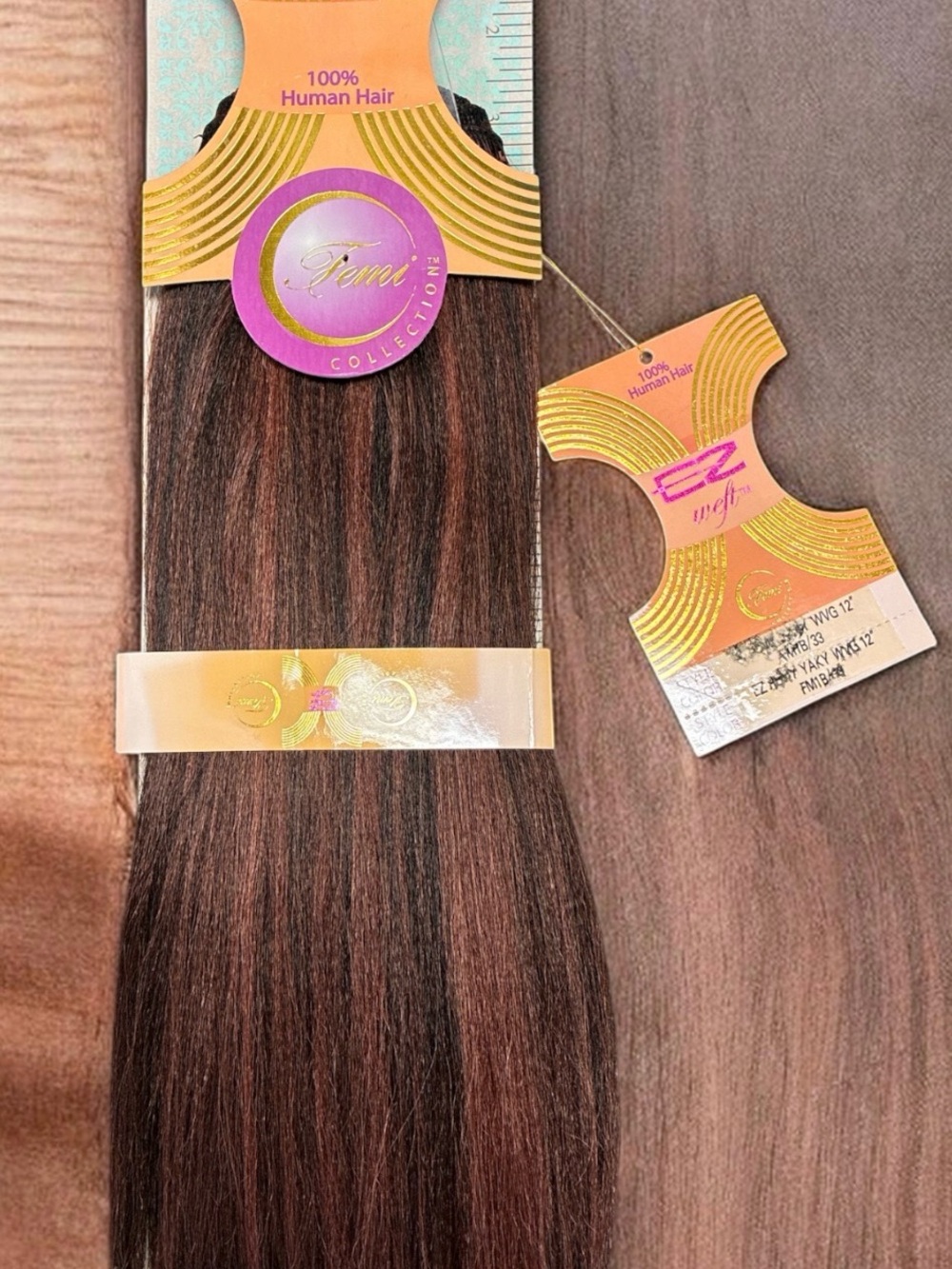 100% Human Hair bundle - Dark Brown 12”